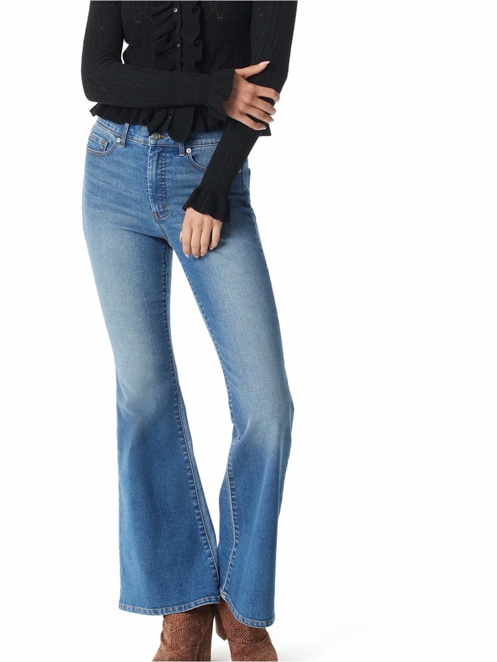 High-Rise Light Blue Flared Women's Jeans